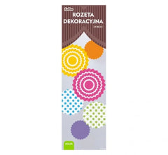 Rozeta dekoracyjna ’Biały pasek’ żółta śr. 40 cm