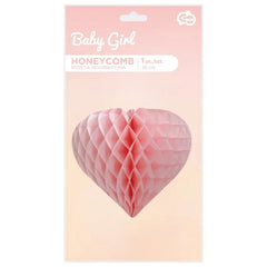 Rozeta dekoracyjna SERCE, jasnoróżowa - 26 cm