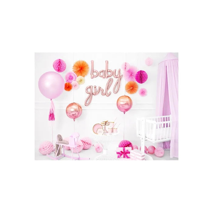 Rozety dekoracyjne bibułowe – jasnoróżowe 3 szt. (20/25/30 cm)