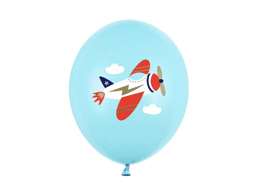 Balony 30 cm, Samolot, Pastel Light Blue
