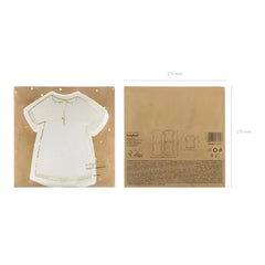 Serwetki Alba Komunijna, białe ze złotym nadrukiem, 14x16 cm, 20 szt.