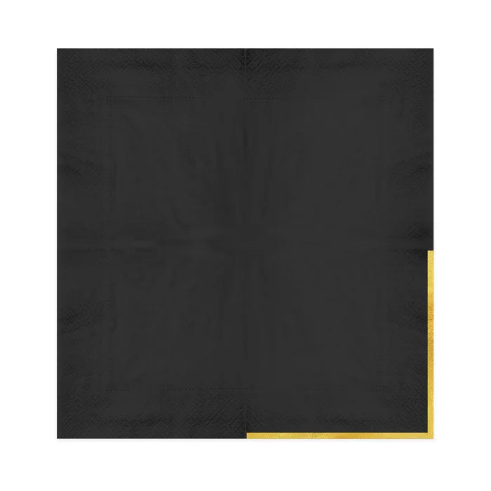 Serwetki czarno złote – 10 szt. 33 × 33 cm - Napkins