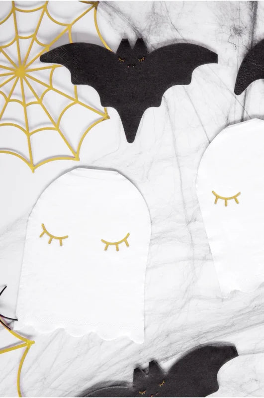 Serwetki Duch – Białe ze złotym nadrukiem – 11 × 14 cm – 20 sztuk - Napkins