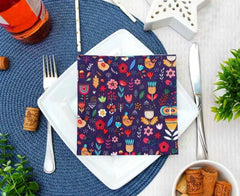 Serwetki papierowe „Lato – Baw się dobrze” z kwiatowym nadrukiem | 33 x 33 cm 20 szt.