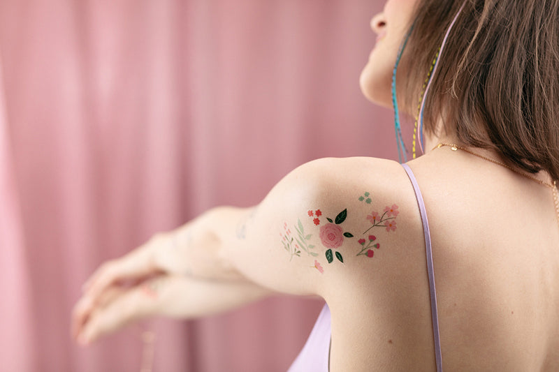 Tatuaże zmywalne Kwiaty, mix