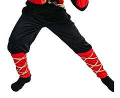 Strój Czarny Ninja dla dzieci (bluzka z kapturem spodnie pasek maska) 120-140 cm (6–10 lat) - Costumes