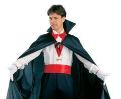 Strój dla dorosłych Gotycki Wampir / Czarodziej – peleryna z kołnierzem rozm. uniwersalny - Costumes