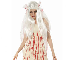 Strój dla dorosłych Krwawej Panny Młodej – sukienka i nakrycie głowy rozm. S M - Costumes