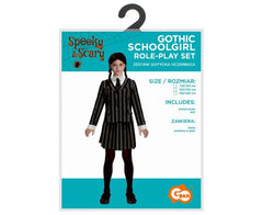 Strój dla dzieci Wendsday Adams – żakiet i spódnica w paski Halloween - Costumes