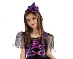 Strój fioletowa czarownica dla dzieci 110–140 cm (4–10 lat) – sukienka i opaska - Costumes