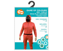 Strój Gra w Kolory – Czerwony Kółko Rozmiar 56 L Squid game