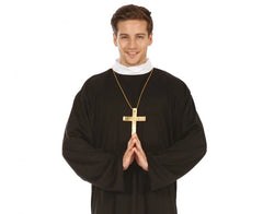 Strój Ksiądz – sutanna z kołnierzem – czarny rozmiar uniwersalny - Costumes
