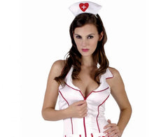 Strój Niegrzecznej Pielęgniarki – Rozmiar M | Sukienka Podwiązki Czepek