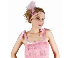 Strój Rerto w stylu lat 20! – Różowa Sukienka Rozmiar S