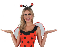 Strój Urocza Biedronka dla Kobiet – Rozmiar M | Sukienka + Opaska + Skrzydła