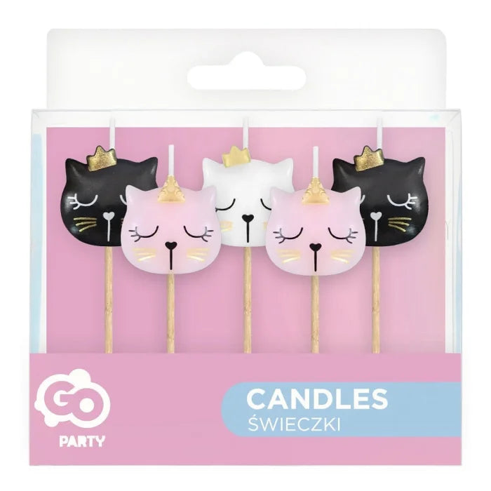 Świeczki pikery drewniane PB&C Kotek, 5 szt.