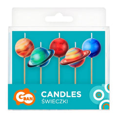 Świeczki pikery Planety, 5 szt.