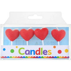 Świeczki Pikery Serduszka - 4 szt.
