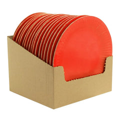 Talerzyki papierowe czerwone, 18 cm, 6 szt.