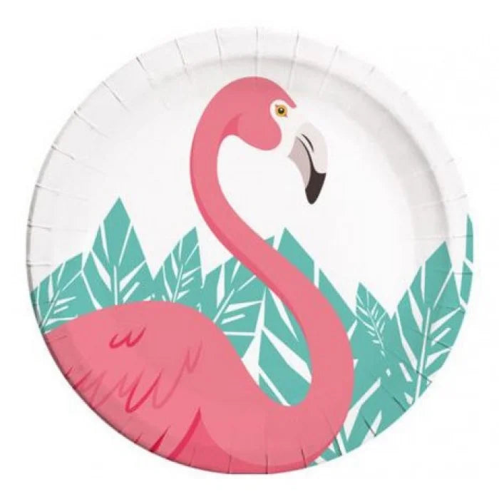Talerzyki papierowe ’Flamingo’ – 23 cm 8 szt.