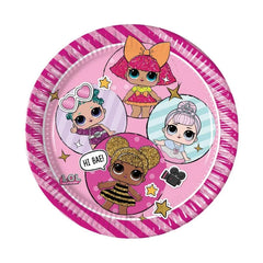 Talerzyki papierowe ’LOL’ metalizowane – 23 cm 8 szt.