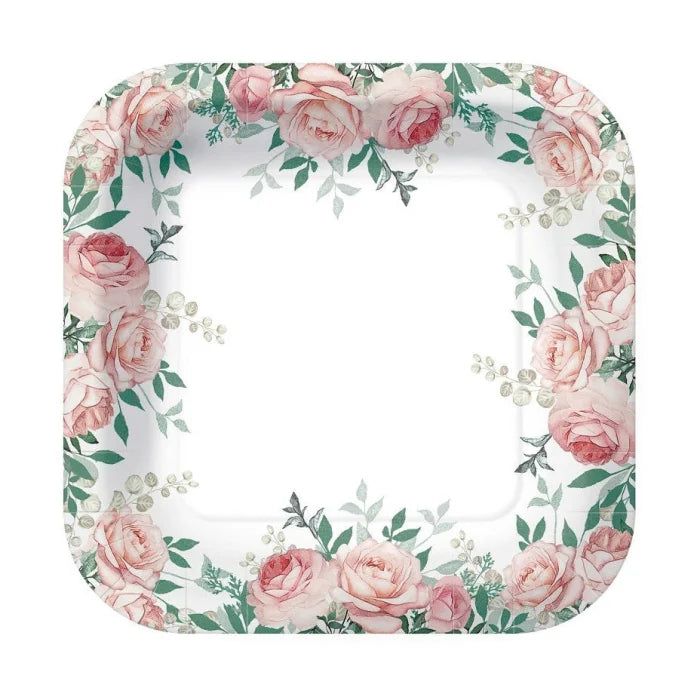 Talerzyki papierowe PAW Gorgeous Roses, 23 cm, 10 szt.