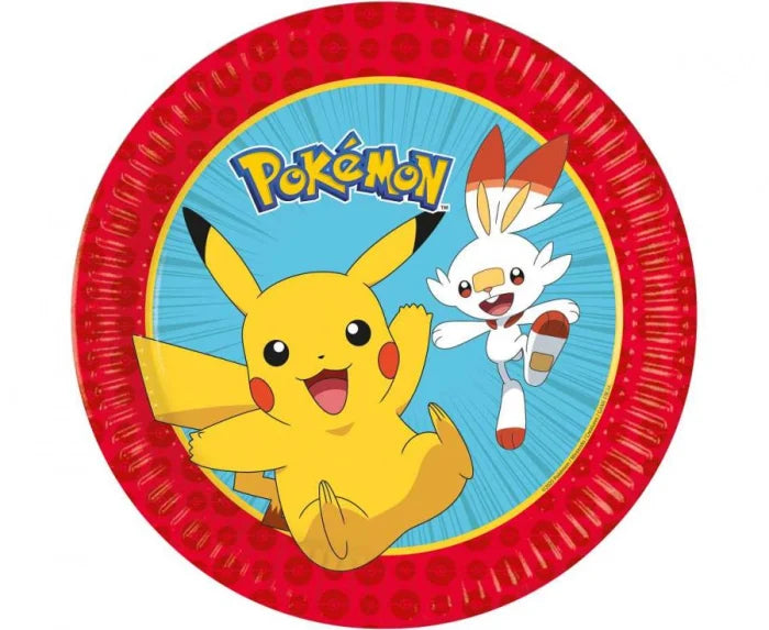 Talerzyki papierowe Pokemon – 23 cm – 8 szt. – Procos - Disposable Plates