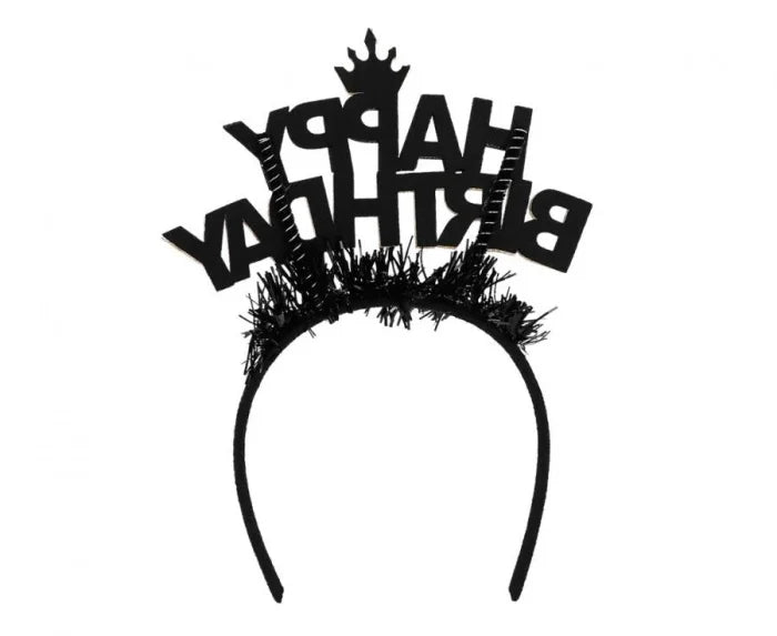 Tiara urodzinowa Happy Birthday – biało złota Boland Costume Accessories