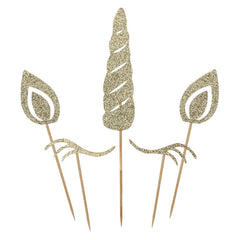 Topper na Tort "Jednorożec" – Złota Magia na Twoim Torcie!