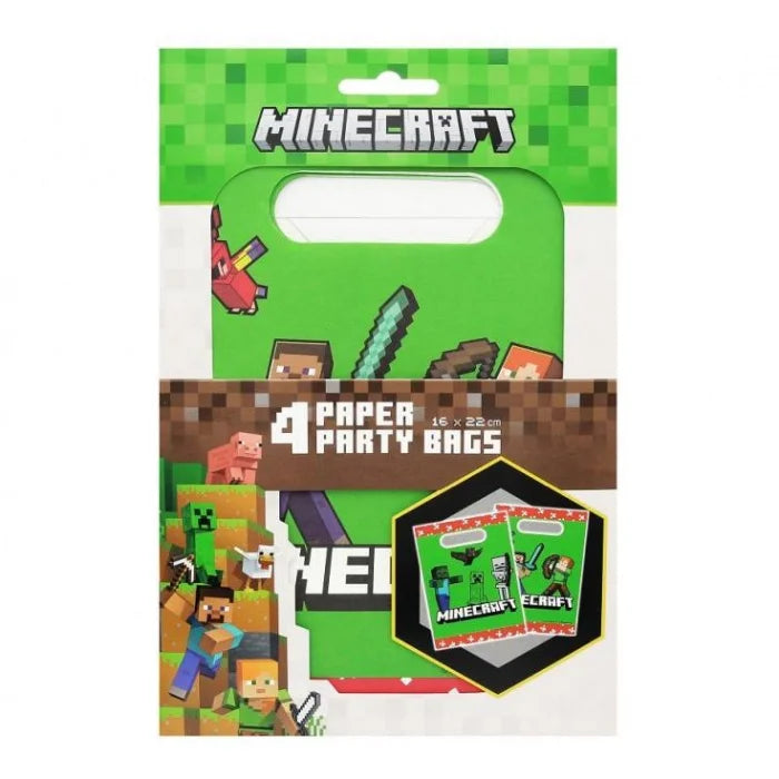 Torebki prezentowe papierowe Minecraft – idealne na prezent dla fana gry!