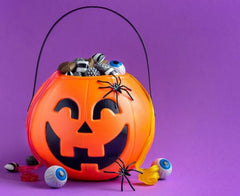 Wiaderko Dynia na Halloween – koszyczek na cukierki 16 × 14 cm - Costume Accessories