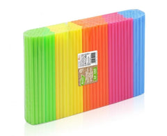 Wielokolorowe Plastikowe Słomki do Picia – 250 Sztuk | Ekologiczne i Wielokrotnego Użytku