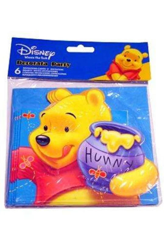 Zaproszenia urodzinowe „Kubuś Puchatek” – 6 szt. 🐻🍯