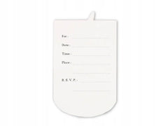 Zaproszenia z kopertami – Tęczowy jednorożec 6 szt.