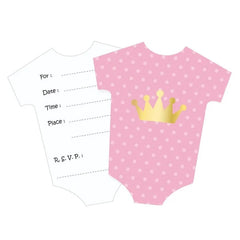 Zaproszenie na imprezę + koperty DZIEWCZYNKA 6 szt.