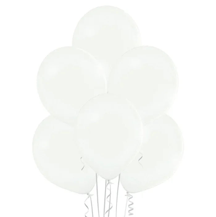 Balony pastelowe Białe, B105, 30 cm 100 szt