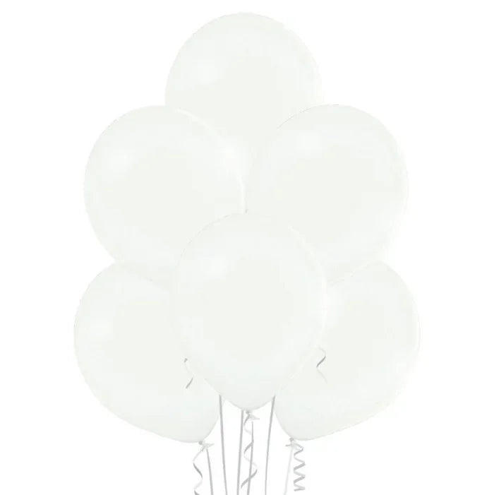 Balony pastelowe Białe, B105, 30 cm 100 szt