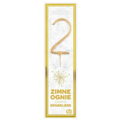 Zimne ognie złota cyfra 2 zimny ogień