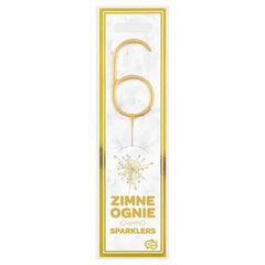 Zimne ognie złota cyfra 6 zimny ogień