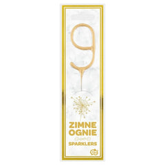 Zimne ognie złota cyfra 9 zimny ogień