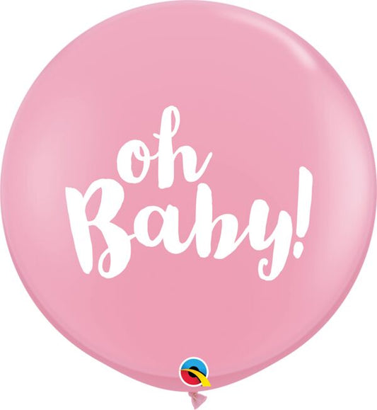 Pink Oh Baby! 36″ 100cm  Latex Balloons (2 szt)