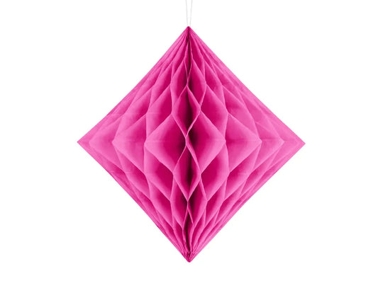 Diament bibułowy, ciemny różowy, 20cm