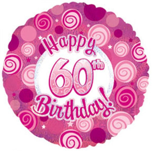Happy 60 Bday pink dazzle