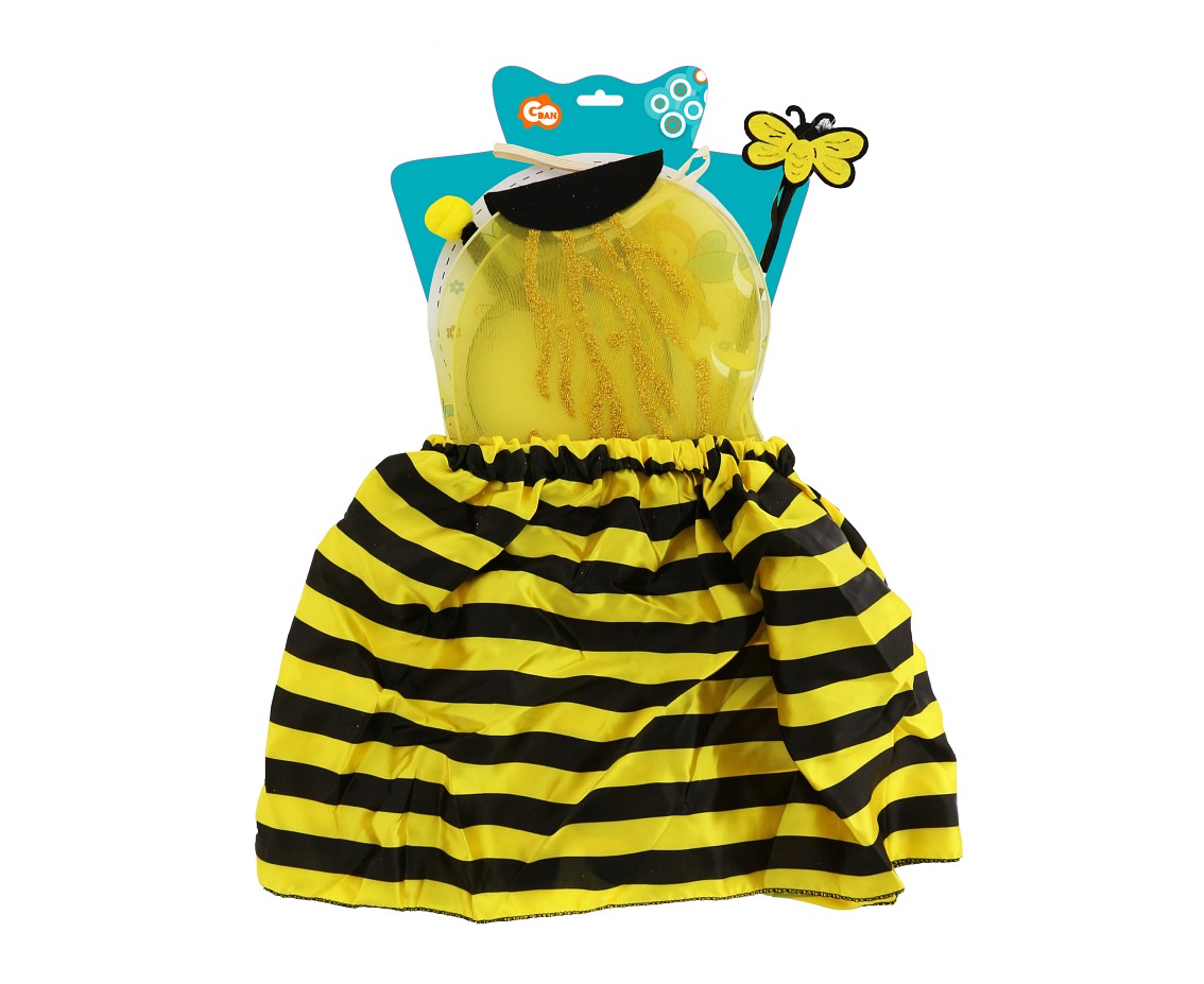 Strój dla dzieci Pszczółka (skrzydła, spódniczka, opaska, różdżka)