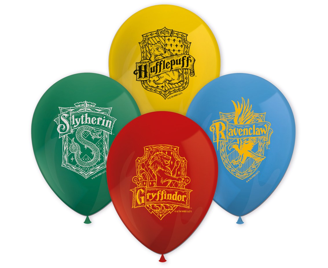 Balony HARRY POTTER Hogwarts Houses, 8 szt.