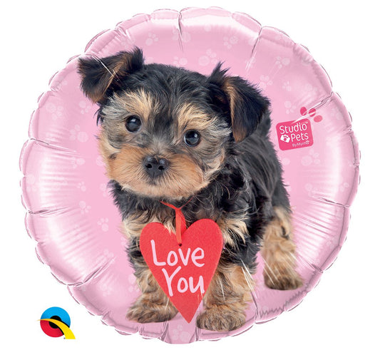 Balon foliowy Love You Terrier, 18" QL SHP