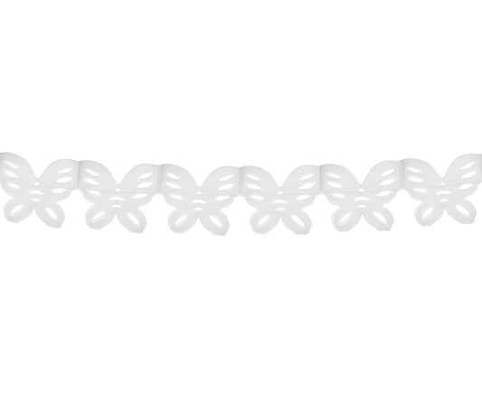 Girlanda ŚLUBNA w MOTYLE biała - 360 cm