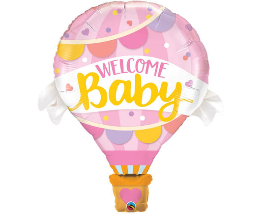 Balon foliowy 42 cali QL, WELCOME BABY (pink)
