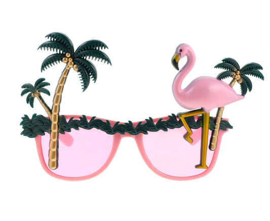Okulary Hawajskie, Palmy i Flaming