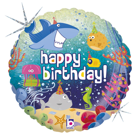Balon Grabo 18'' 46cm Birthday Ocean
